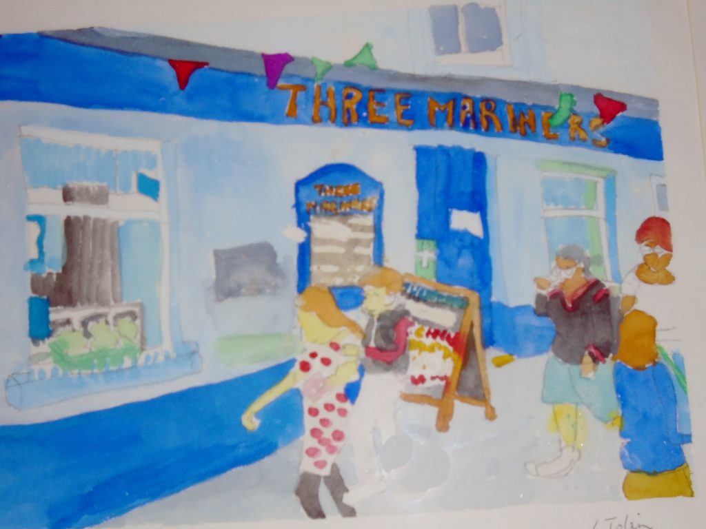 The Three Mariners Watercolour 54x44 £135