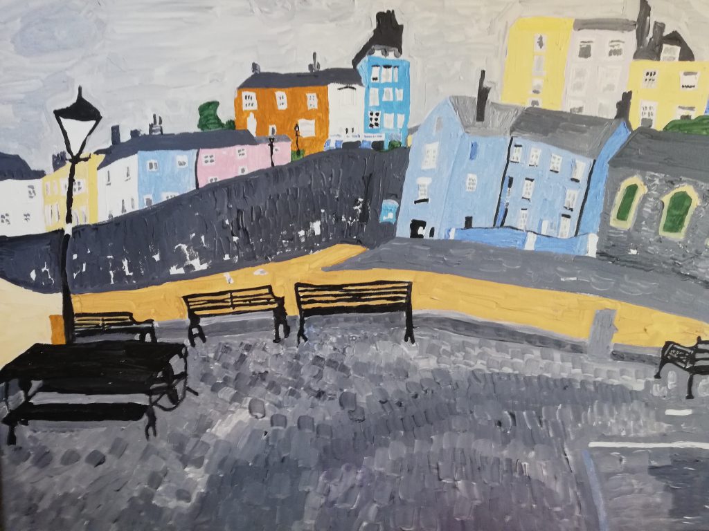 Tenby Harbour on a grey day Acrylic 61 x 76cm £370